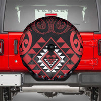 Aotearoa Kiwi Taniko Spare Tire Cover Silver Fern With Maori Koru Pattern LT14 - Polynesian Pride
