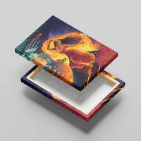 Hawaii Kilauea Big Islands Canvas Wall Art Pele Goddess With Tropical Flowers LT14 - Polynesian Pride