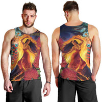 Hawaii Kilauea Big Islands Men Tank Top Pele Goddess With Tropical Flowers LT14 - Polynesian Pride