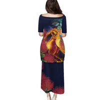 Hawaii Kilauea Big Islands Puletasi Pele Goddess With Tropical Flowers LT14 - Polynesian Pride