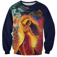 Hawaii Kilauea Big Islands Sweatshirt Pele Goddess With Tropical Flowers LT14 Unisex Art - Polynesian Pride