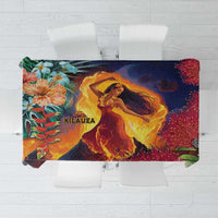 Hawaii Kilauea Big Islands Tablecloth Pele Goddess With Tropical Flowers LT14 Art - Polynesian Pride