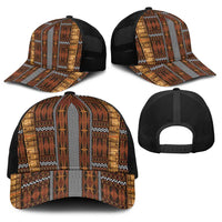 Malo e Lelei Tonga Baseball Net Cap Tongan Ngatu Tapa Cloth LT14 - Polynesian Pride