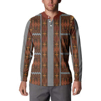 Malo e Lelei Tonga Button Sweatshirt Tongan Ngatu Tapa Cloth LT14 - Polynesian Pride