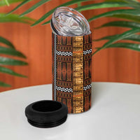 Malo e Lelei Tonga 4 in 1 Can Cooler Tumbler Tongan Ngatu Tapa Cloth - Polynesian Pride
