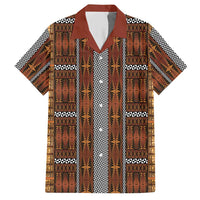 Malo e Lelei Tonga Hawaiian Shirt Tongan Ngatu Tapa Cloth LT14 Orange - Polynesian Pride