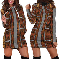 Malo e Lelei Tonga Hoodie Dress Tongan Ngatu Tapa Cloth LT14 - Polynesian Pride