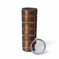 Malo e Lelei Tonga Skinny Tumbler Tongan Ngatu Tapa Cloth LT14 - Polynesian Pride