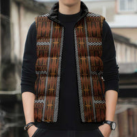 Malo e Lelei Tonga Sleeveless Puffer Jacket Tongan Ngatu Tapa Cloth LT14 - Polynesian Pride