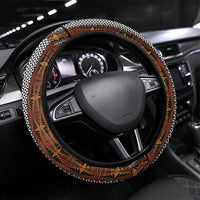Malo e Lelei Tonga Steering Wheel Cover Tongan Ngatu Tapa Cloth LT14 Universal Fit Orange - Polynesian Pride