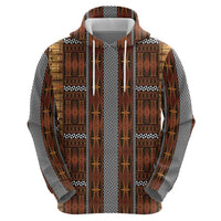 Malo e Lelei Tonga Zip Hoodie Tongan Ngatu Tapa Cloth LT14 - Polynesian Pride