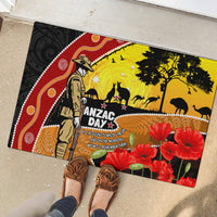New Zealand And Australia ANZAC Day Rubber Doormat Aboriginal Maori Starring Night Style