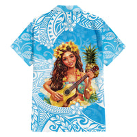 Aloha Hawaii Women's Day Hawaiian Shirt Hula Girl With Ukulele Tropical Style LT14 - Polynesian Pride