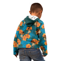 Hawaii Luau Party Kid Hoodie Dancing Girl Tropical Flowers LT14 - Polynesian Pride