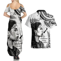 New Zealand Women's Day Couples Matching Summer Maxi Dress and Hawaiian Shirt Aotearoa Kia Whakapumau Te Mana Wahine LT14 - Polynesian Pride