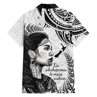 New Zealand Women's Day Family Matching Long Sleeve Bodycon Dress and Hawaiian Shirt Aotearoa Kia Whakapumau Te Mana Wahine LT14 - Polynesian Pride
