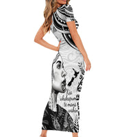 New Zealand Women's Day Short Sleeve Bodycon Dress Aotearoa Kia Whakapumau Te Mana Wahine LT14 - Polynesian Pride