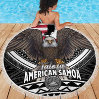 Talofa American Samoa Flag Day Beach Blanket Bald Eagle Polynesian Tattoo LT14 - Polynesian Pride