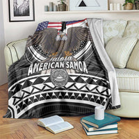 Talofa American Samoa Flag Day Blanket Bald Eagle Polynesian Tattoo LT14 Black - Polynesian Pride