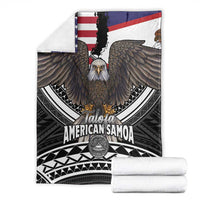 Talofa American Samoa Flag Day Blanket Bald Eagle Polynesian Tattoo LT14 - Polynesian Pride