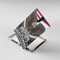 Talofa American Samoa Flag Day Canvas Wall Art Bald Eagle Polynesian Tattoo LT14 With Frame Black - Polynesian Pride
