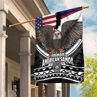 Talofa American Samoa Flag Day Garden Flag Bald Eagle Polynesian Tattoo LT14 House Flag Black - Polynesian Pride