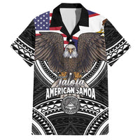 Talofa American Samoa Flag Day Hawaiian Shirt Bald Eagle Polynesian Tattoo