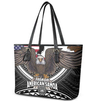 Talofa American Samoa Flag Day Leather Tote Bag Bald Eagle Polynesian Tattoo LT14 - Polynesian Pride
