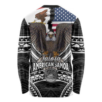 Talofa American Samoa Flag Day Long Sleeve Shirt Bald Eagle Polynesian Tattoo