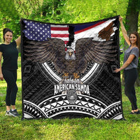 Talofa American Samoa Flag Day Quilt Bald Eagle Polynesian Tattoo LT14 - Polynesian Pride
