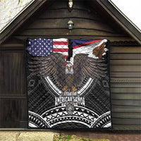 Talofa American Samoa Flag Day Quilt Bald Eagle Polynesian Tattoo LT14 - Polynesian Pride