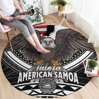 Talofa American Samoa Flag Day Round Carpet Bald Eagle Polynesian Tattoo LT14 - Polynesian Pride