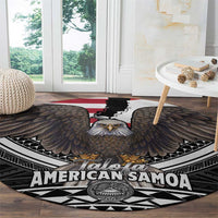 Talofa American Samoa Flag Day Round Carpet Bald Eagle Polynesian Tattoo LT14 - Polynesian Pride
