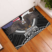 Talofa American Samoa Flag Day Rubber Doormat Bald Eagle Polynesian Tattoo LT14 - Polynesian Pride