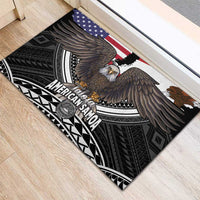 Talofa American Samoa Flag Day Rubber Doormat Bald Eagle Polynesian Tattoo LT14 - Polynesian Pride