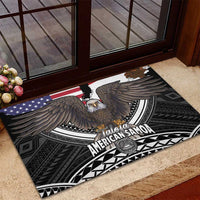 Talofa American Samoa Flag Day Rubber Doormat Bald Eagle Polynesian Tattoo LT14 - Polynesian Pride