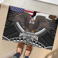 Talofa American Samoa Flag Day Rubber Doormat Bald Eagle Polynesian Tattoo LT14 - Polynesian Pride