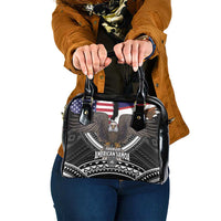 Talofa American Samoa Flag Day Shoulder Handbag Bald Eagle Polynesian Tattoo LT14 One Size Black - Polynesian Pride