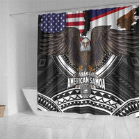 Talofa American Samoa Flag Day Shower Curtain Bald Eagle Polynesian Tattoo LT14 - Polynesian Pride