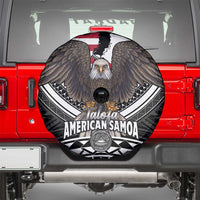 Talofa American Samoa Flag Day Spare Tire Cover Bald Eagle Polynesian Tattoo LT14 - Polynesian Pride