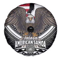 Talofa American Samoa Flag Day Spare Tire Cover Bald Eagle Polynesian Tattoo LT14 - Polynesian Pride