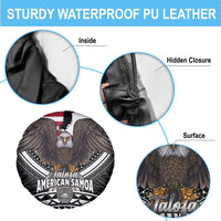 Talofa American Samoa Flag Day Spare Tire Cover Bald Eagle Polynesian Tattoo LT14 - Polynesian Pride