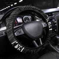 Talofa American Samoa Flag Day Steering Wheel Cover Bald Eagle Polynesian Tattoo LT14 Universal Fit Black - Polynesian Pride