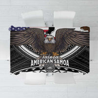 Talofa American Samoa Flag Day Tablecloth Bald Eagle Polynesian Tattoo LT14 Black - Polynesian Pride
