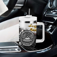 Talofa American Samoa Flag Day Tumbler With Handle Bald Eagle Polynesian Tattoo LT14 - Polynesian Pride