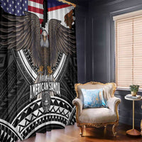 Talofa American Samoa Flag Day Window Curtain Bald Eagle Polynesian Tattoo LT14 - Polynesian Pride