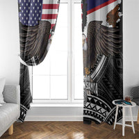 Talofa American Samoa Flag Day Window Curtain Bald Eagle Polynesian Tattoo LT14 - Polynesian Pride
