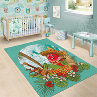 Hawaii Cinco de Mayo Area Rug Chili Pepper Hula Girl Tropical Vibes