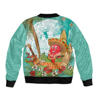 Hawaii Cinco de Mayo Bomber Jacket Chili Pepper Hula Girl Tropical Vibes