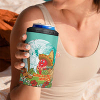 Hawaii Cinco de Mayo 4 in 1 Can Cooler Tumbler Chili Pepper Hula Girl Tropical Vibes